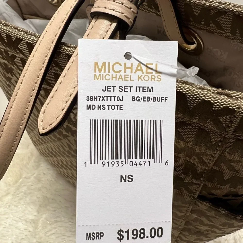 🔥🎁NWT! Michael Kors Jet Set Tote Handbag NS Medium Msrp:$198.00